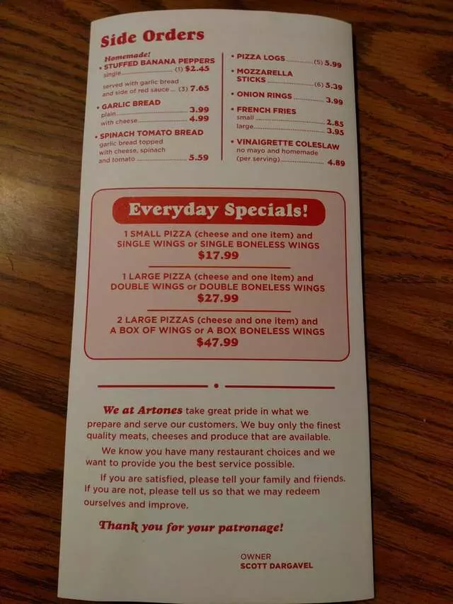 Artone’s Pizza & Subs